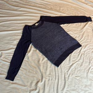Mudd long sleeve jersey style navy top size M